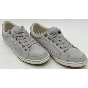 Taos Moc Star Womens 8 Canvas Sneakers MST-13482A Comfort Shoes Low Lace Up Grey